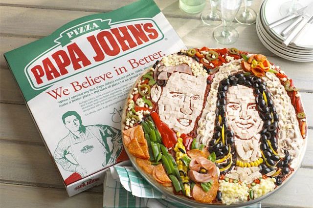 The Royal PizzaNever one to turn away from a good PR move, the pizza chain Papa John's has said "I Dough" to the couple by creating an over-the-top pizza portrait of the duo. Sadly it isn't available for retail sale, but it is available to a lucky Brit who e-mails the company. We hope the winner gets it vacuum-sealed and framed.